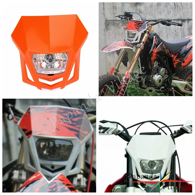 

Papanda Orange Dual Sport Off-road Motorcycle Headlights Universal Head Lamp Enduro for KTM EXC EXCF XCF XCW SX SXF SMR