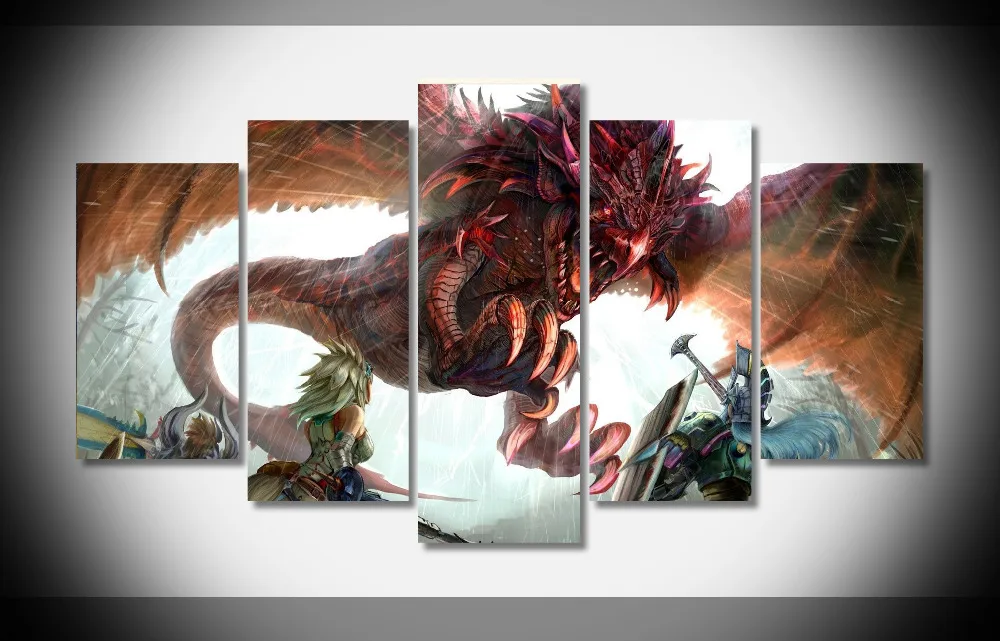 HUGE Monster Hunter 4 Poster Framed Gallery wrap art print home wall