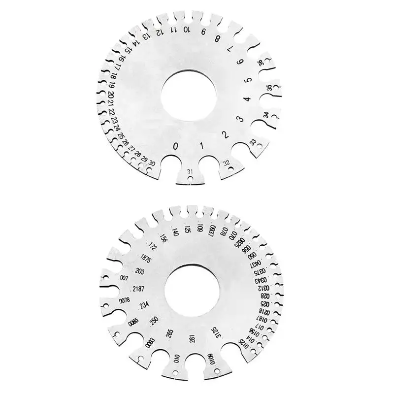 Нержавеющая сталь 0-36 круглый AWG SWG провод толщиномер линейки диаметр измерителя инструмент