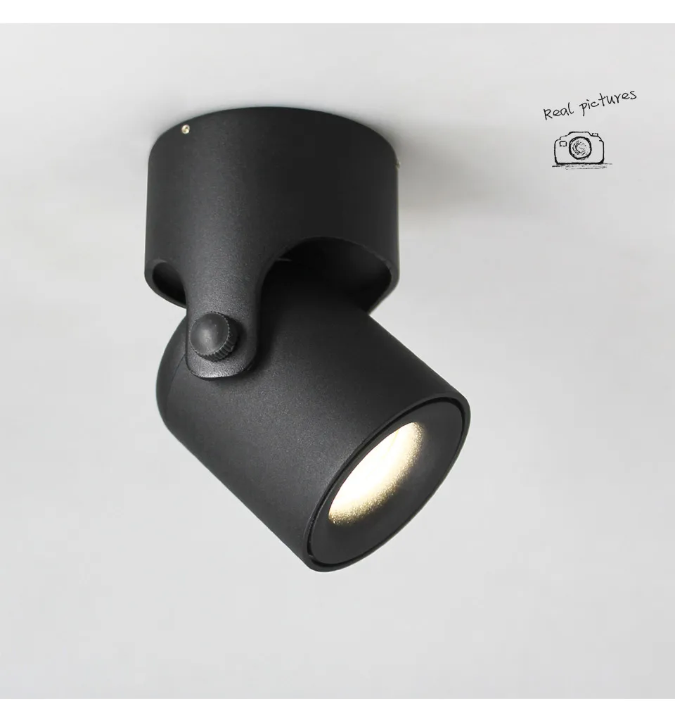 Conduziu a Lâmpada do Teto Luz de Fundo Aisilan Ponto Downlight Superfície Montado Cob Ajustável 180 Graus Foyer Quarto Luz 12 fundo ajustável 180 graus foyer quarto luz