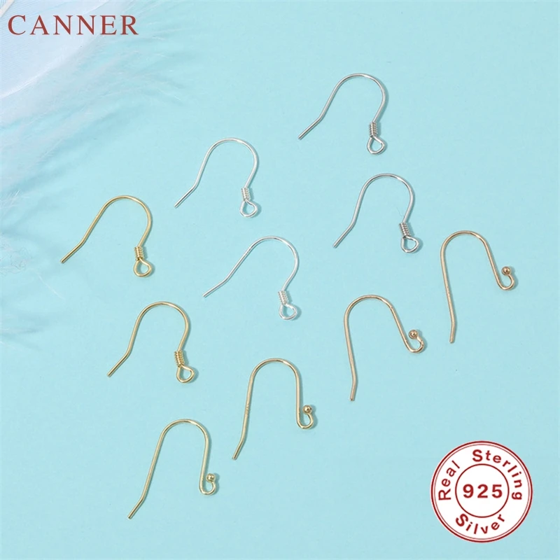 

6pcs/set 925 Stelring Silver Earring Hooks Back Gold Color Earring Base Supplies for DIY Jewelry Finding Accessories C45