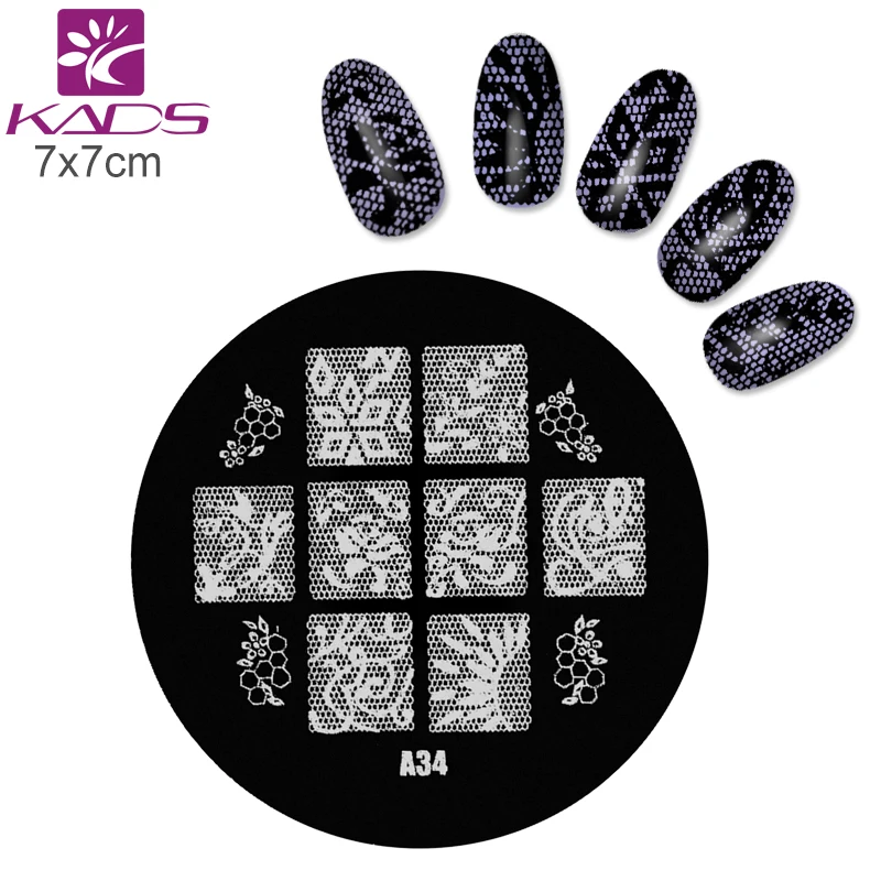 

KADS A34 Hot Sale Nail Stamping Plates Stamping Art Nail Stamp Manicure Template DIY Nail Art Tools stickers stamp nail