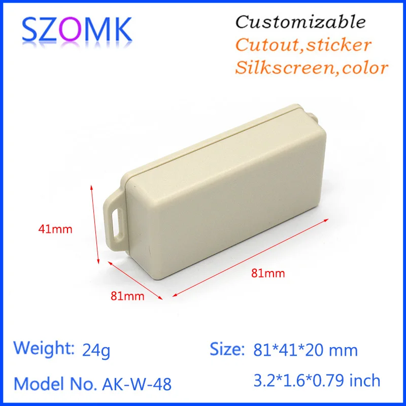 

one piece High quality abs material DIY for PCB circuit board Split distribution plastic enclosure wall mount case 81*41*20mm