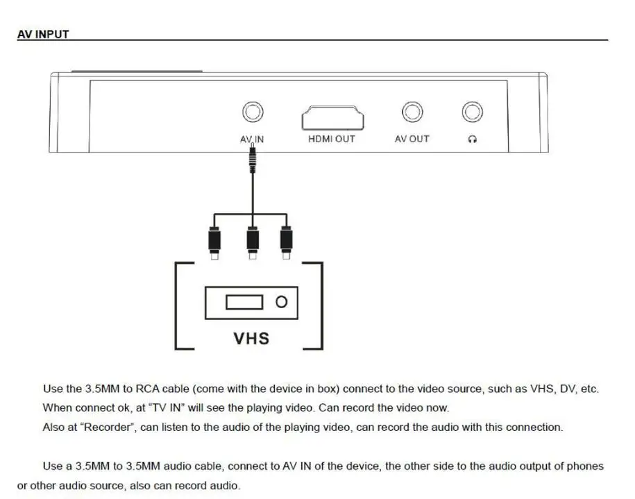 Ezcap271 av recorder Видео Аудио конвертер захвата записи аналоговые VHS кассеты для видеокамеры в цифровой формат для DVD плеера с HDMI