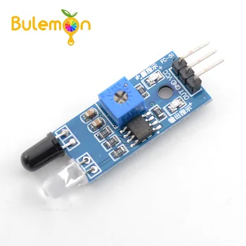 

10pcs/lot Obstacle Avoidance Sensor Infrared Barrier Module Distance Adjustable Black and White Line Recognition