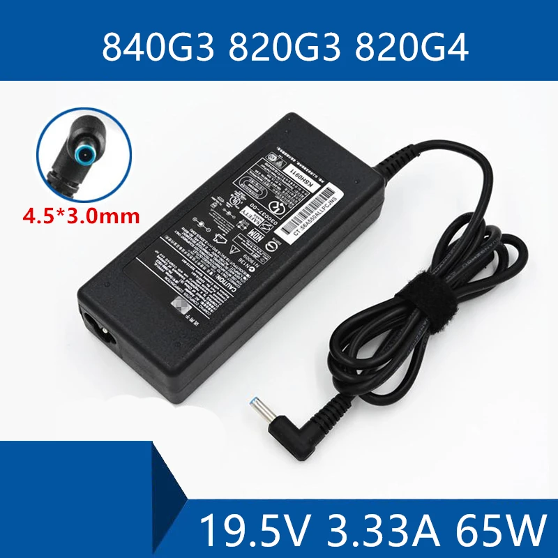 19.5V 3.33A 65W Kabel Port Konektor Pengisi Daya DC Adaptor AC Laptop