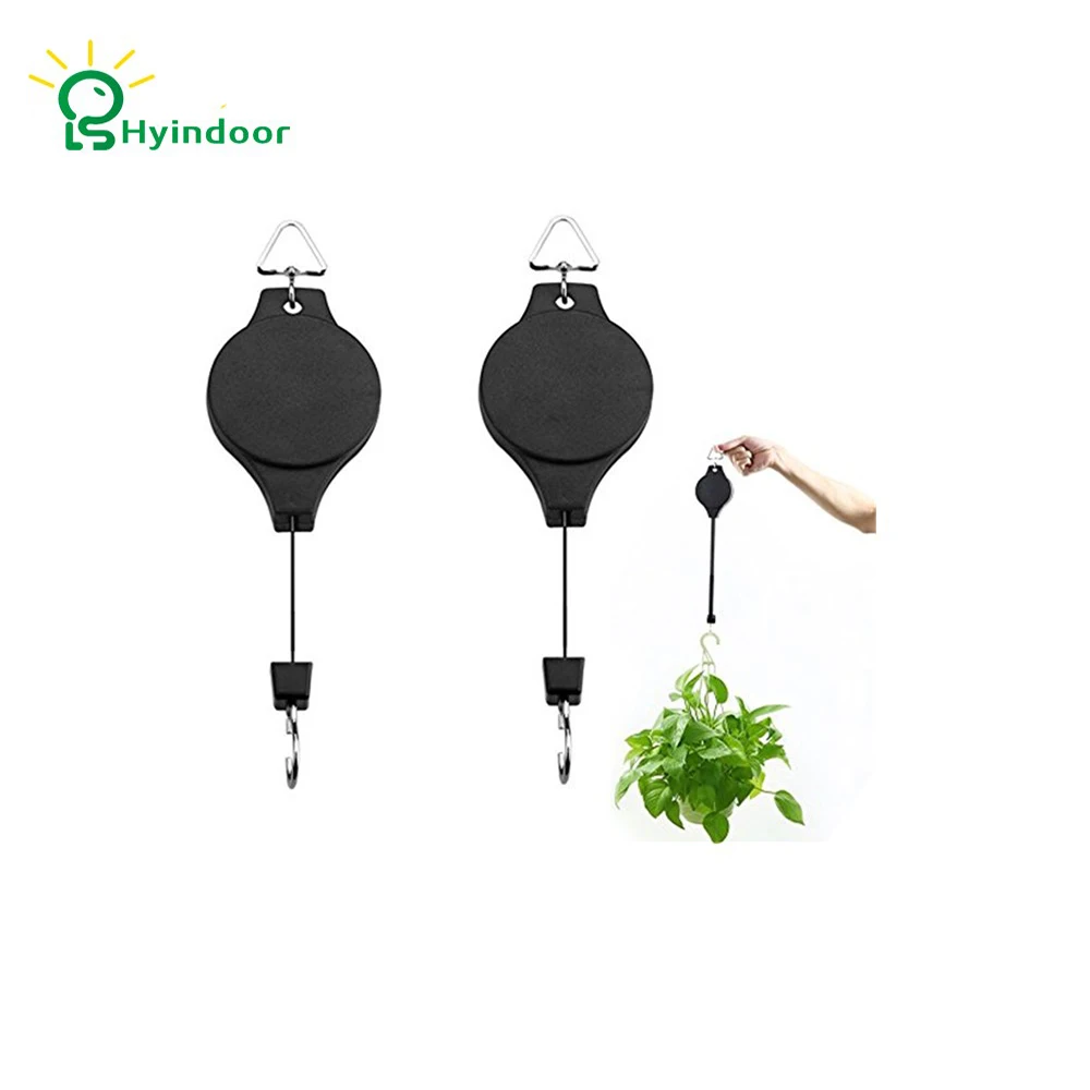 

Hyindoor Hooks Retractable Pulley 2Pcs Gardening Plant Hook High Quality Garden Tools