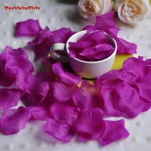 Лепестки роз к свадьбе 1000 шт./лот аксессуары искусственный шелк цветы полиэстер Свадебные розы Новая мода искусственный