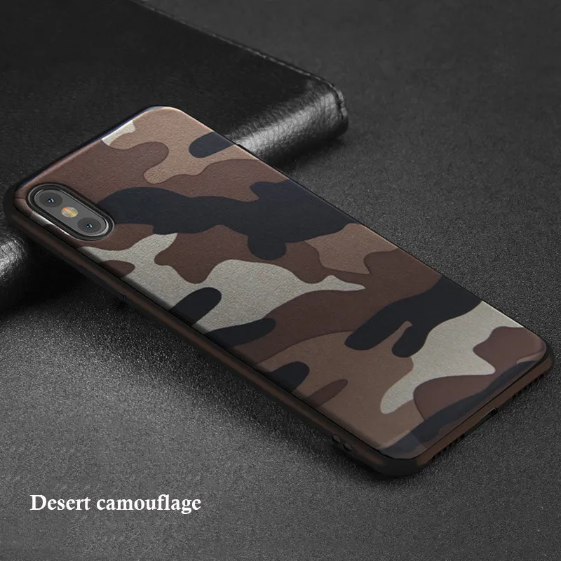Showkoo ТПУ Мягкий камуфляжная Защитная крышка Desert camouflage Телефон чехол для iPhone 6 6s 7 8 X