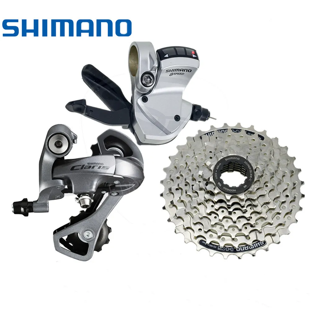 Shimano Claris 2400 набор групп 8 скоростей велосипед мини набор RD-2300/RD-2400 задний переключатель SS+ SL-R440 переключатель+ CS-HG41-8 кассета 11-32T - Цвет: RD-2400