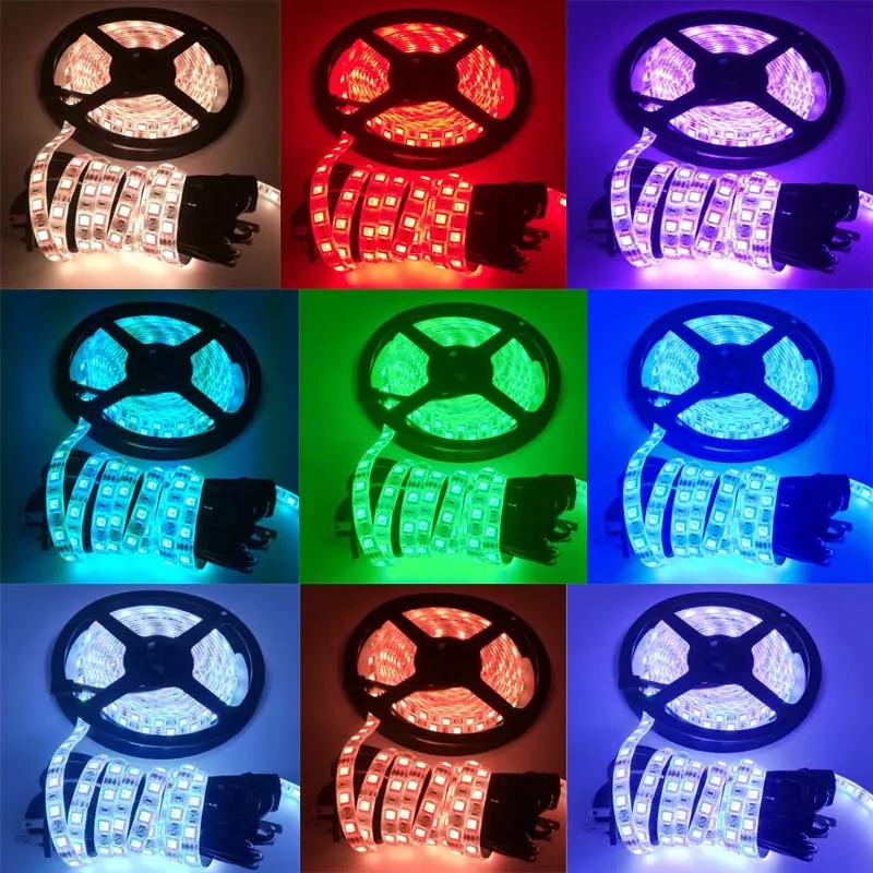 Sincronização de Música Luz de Tira Rgb Led Smd 5050 m 10 5 m 60led e m Flexível à Prova d' Água Fita Fita Diodo Controlador dc 12 v Conjunto Adaptador Lâmpada 7 China diod ribbon Suppliers