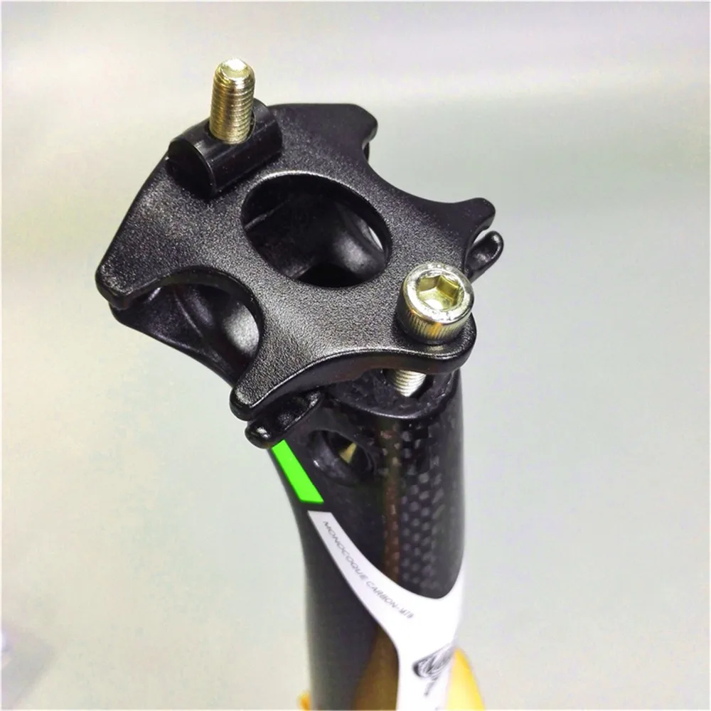 EC90 Bicycle Seatpost Carbon Fibre Seat Post 27.230.831.6mm MountainRoad Bike Seatpost MTB Offset Seat Post Green (1)