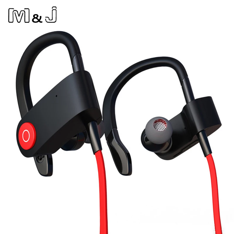 M&j Clear Bluetooth 4.1 Wireless Headset Ear Hook Sport Running Jogging