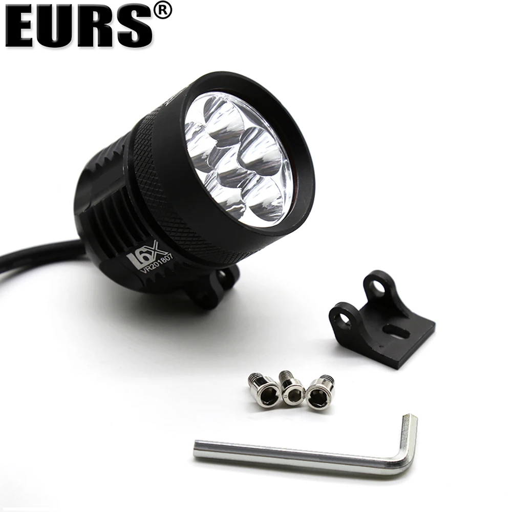 EURS Motorcycle Headlight Bulb External DRL L6X Fog Light White 6LED Brand chips Spotlight font b