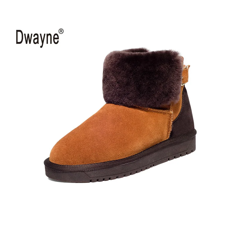 

Genuine Leather Snow boots MCR zapatos mujer Ankle Boots for Women Winter Boots botas femininas Winter Shoes