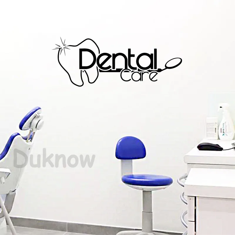 Teeth Stomatology Wall Decals Clinic Dentist Logo Tooth Healthcare