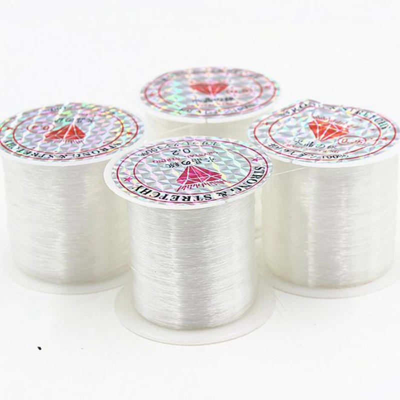 

0.2-0.8mm Clear Nylon Beading Wire Thread Cord Monofilament Fishing Wire Jewelry Findings