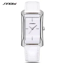 SINOBI 2017 Brand Quartz Watches Women Clock Square Leather Bracelet Casual Fashion Watch Ladies Reloj Mujer