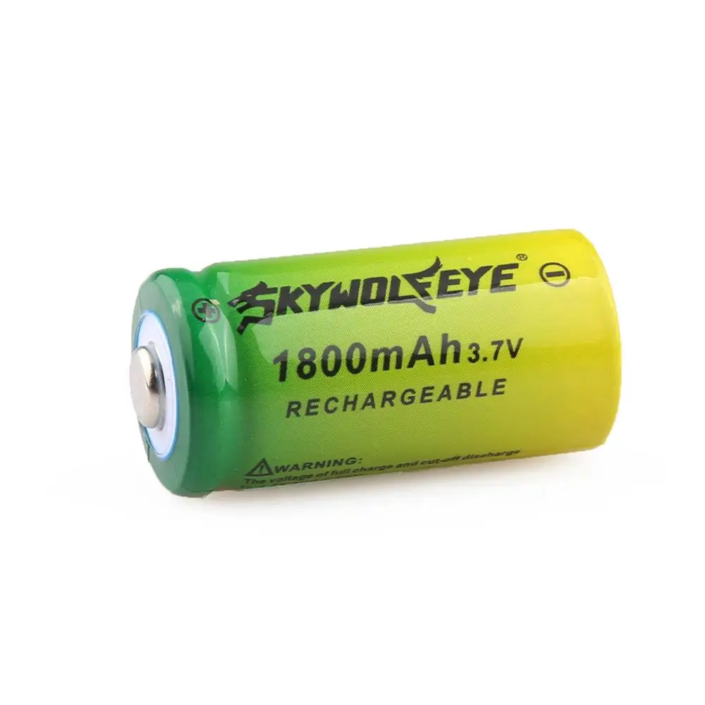 

3.7V 1800mAh Lithium Li-ion 16340 Battery CR123A Rechargeable Batteries 3.7V CR123 for Laser Pen LED Flashlight Cell