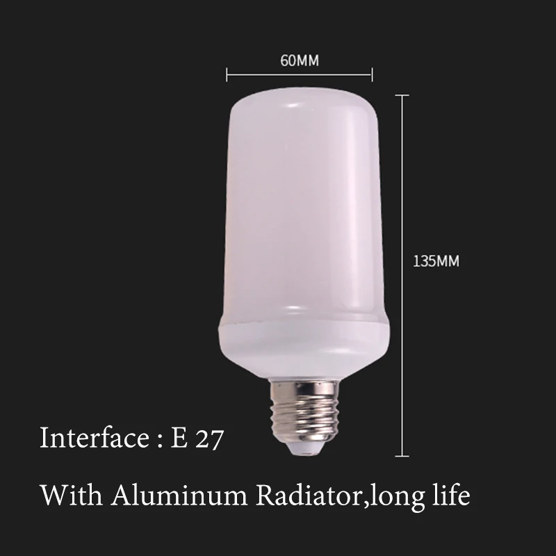 3 Modes Flame Lamp With Gravity Sensor E27 AC 85V-265V LED Creative Flame Effect Fire Light Flickering Emulation Decor Lamp (3)