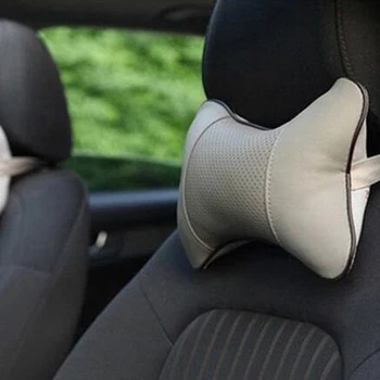 

Car Seat Headrest Pad Leather Head Neck Rest Cushion Headrest Pillow Interior Accessories Neck Pillow Home Durable Supplies