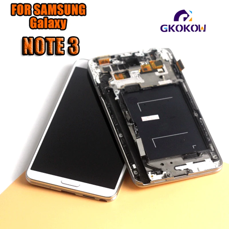 

For Samsung Galaxy Note 3 N900 N9005 N900A N900V LCD Display Touch Screen Digitizer Assembly With Frame
