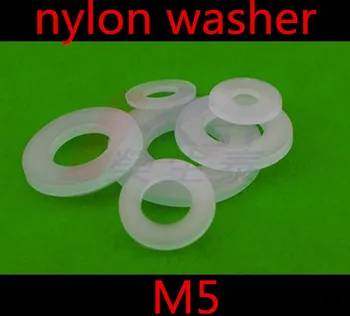

100pcs/lot M5 5mm Nylon flat washer plastic washer 5mm x 10mm x 1mm
