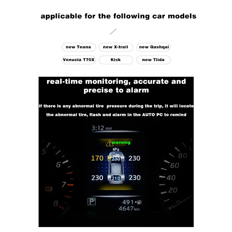 Tire Pressure Monitoring System, Auto Door Lock,