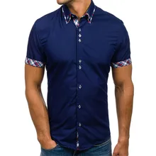 

2018 New Brand Men's Clothing Fashion Shirts Men's Dress Shirts Slim Men's Plaid Short Sleeve Shirts Hawaiian Shirts M-3XL