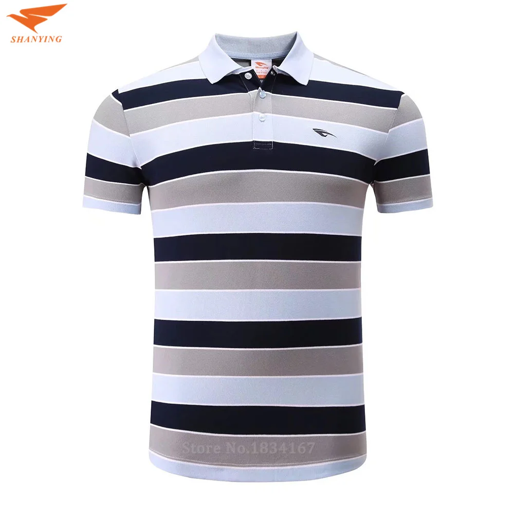 High Quality 100 Cotton Men Sports Polo Shirt Golf Shirt Clothing Stripes Turn down Collar
