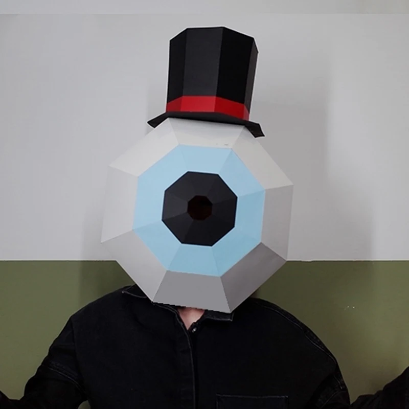 Eyeball Hat Helmet Masquerade Mask DIY Paper Handmade Craft Decoration