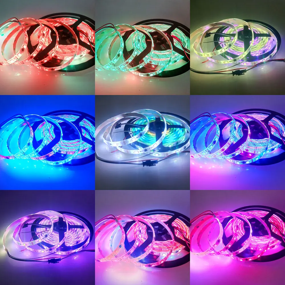 1 м 5 WS2811 5050SMD DC12V RGB светодиодная Пиксельная лента Адресуемая IC 30/60 светодиодов/м