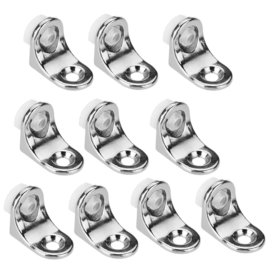 10X Glass Shelf Right Angle 90 Degree Fixing Support Clip Bracket w/ Suction Cup