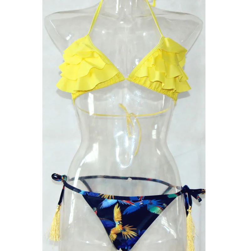 Бикини конфетного цвета новейшая супер милая пляжная одежда De Bain пуш-ап Бразильские Купальники для женщин