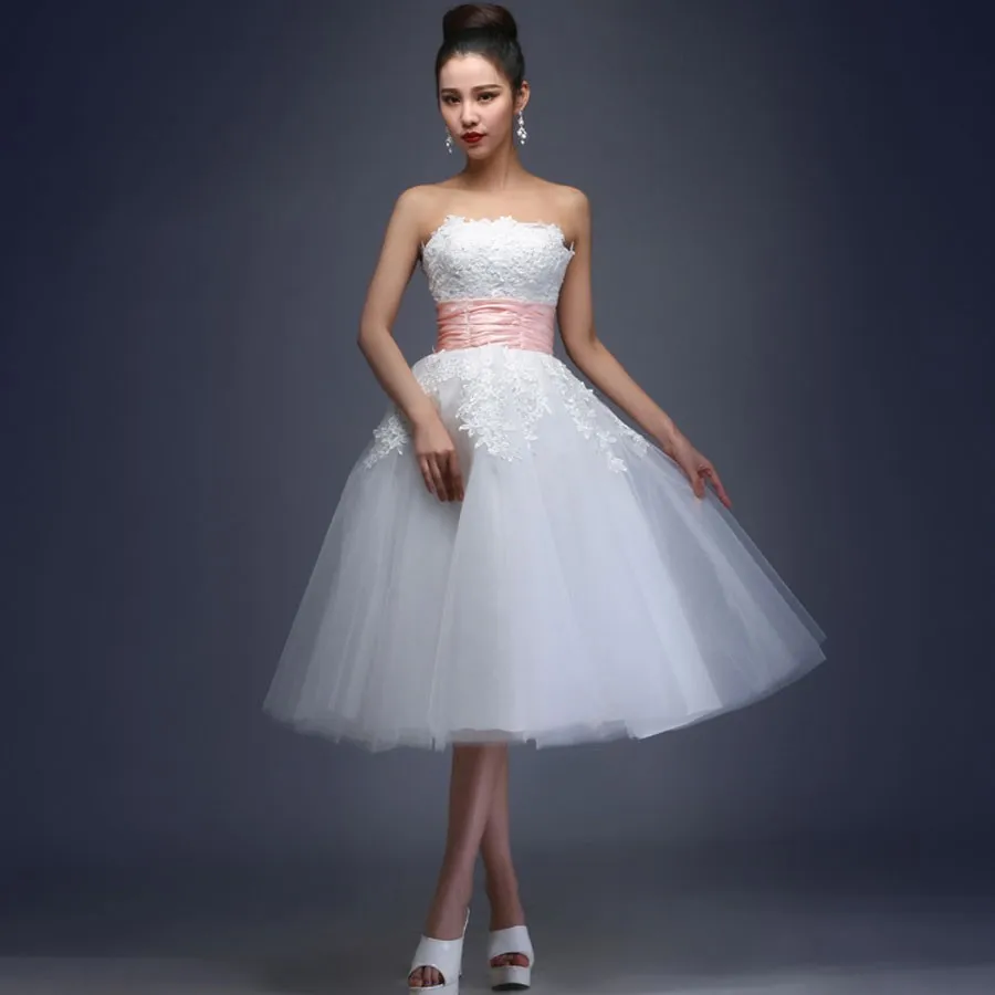 

Sweetheart Appliques A-Line Organza Above Knee Natural Prom Dresses Cocktail dress