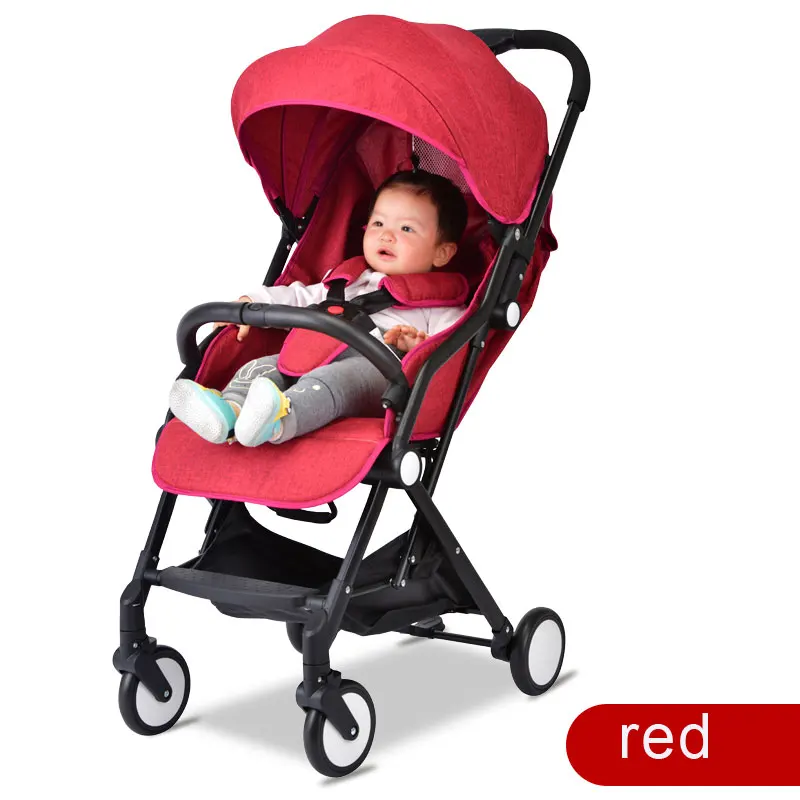 Прогулочная коляска для малышей для кукол, детский ультра-светильник, складные детские коляски для малышей, может лежать коляска, зонт, светильник, ТРОЛЛЕР - Цвет: red