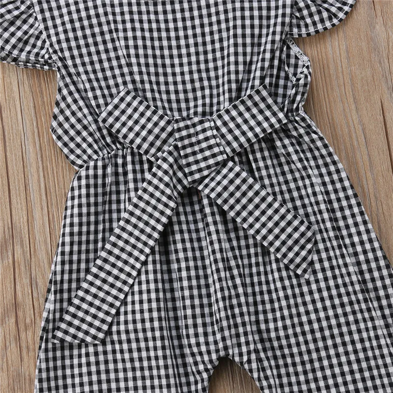 Pudcoco baby girl plaid Romper bebé recién nacido ropa niño recién nacido ropa de bebe niño Verano de manga corta trajes Pudcoco baby girl plaid Romper bebé recién nacido ropa niño recién nacido ropa de bebe niño Verano de manga corta trajes