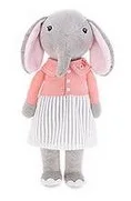 42 см большой angela metoo лес Счастливый Слон милая плюшевая игрушка кукла пара кукла тирамису Кролик поколение Анжела - Цвет: Белый