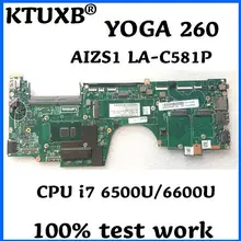 AIZS1 LA-C581P материнская плата для Lenovo ThinkPad YOGA260 Йога 260 ноутбук материнская плата Процессор i7 6500U/6600U DDR4 испытание работа