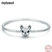 925 пробы серебряный браслет с застежкой в виде собачьей головы Лидер продаж инновационный прекрасный модный ювелирный подарок для женщин