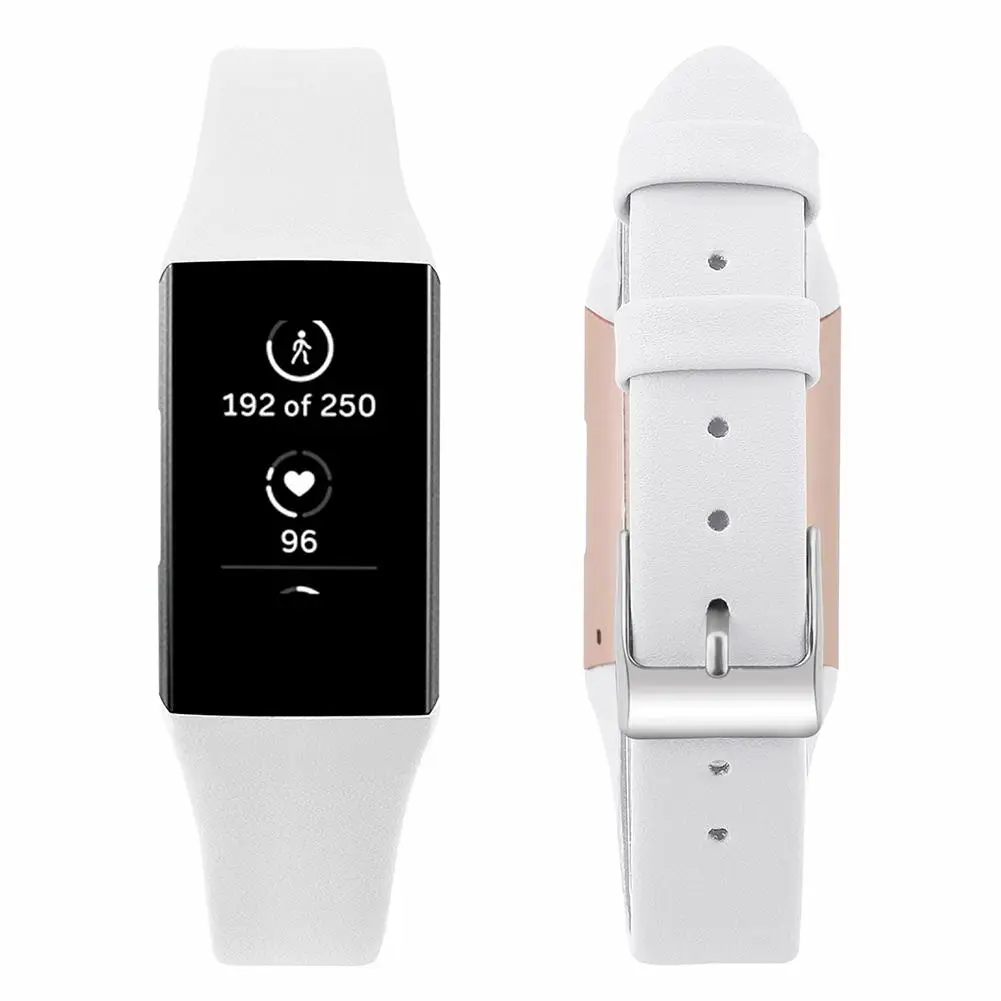 Кожаный ремешок для часов Fitbit Charge 3 3 SE подлинный браслет умный аксессуар