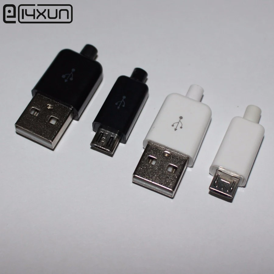 10 комплектов Micro USB 5 контактный сварочный тип 6 мм штекер + розетка коннекторы