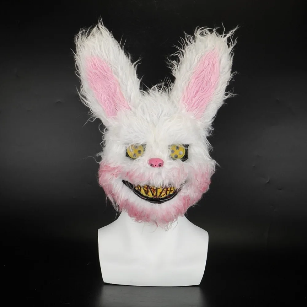 Animal Masks Animal Themed Costumes Horrible Rabbit Mask Felt Plastic Cosplay Prop Halloween Accessories Men Women Face Mask     (6)