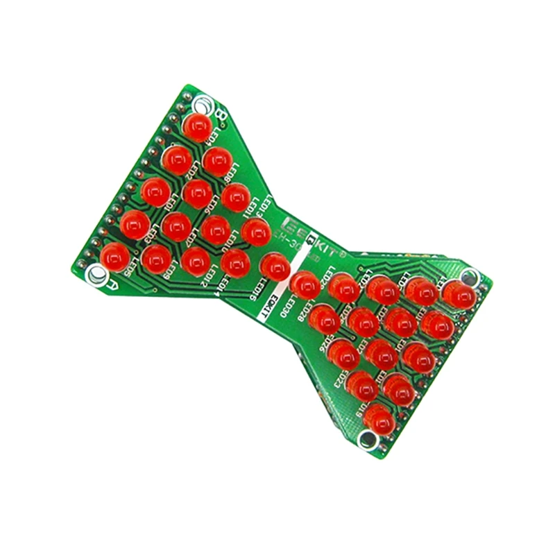 

DIY Kit DC 5V LED Electronic Hourglass DIY Kit Speed Adjustable Funny Electronic Kits Suit with LED Double Layer PCB Board