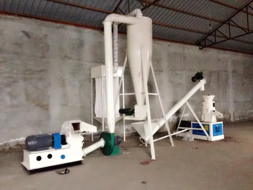 SMALL WOOD PELLET PRODUCTION LINE WITH HAMMER MILL