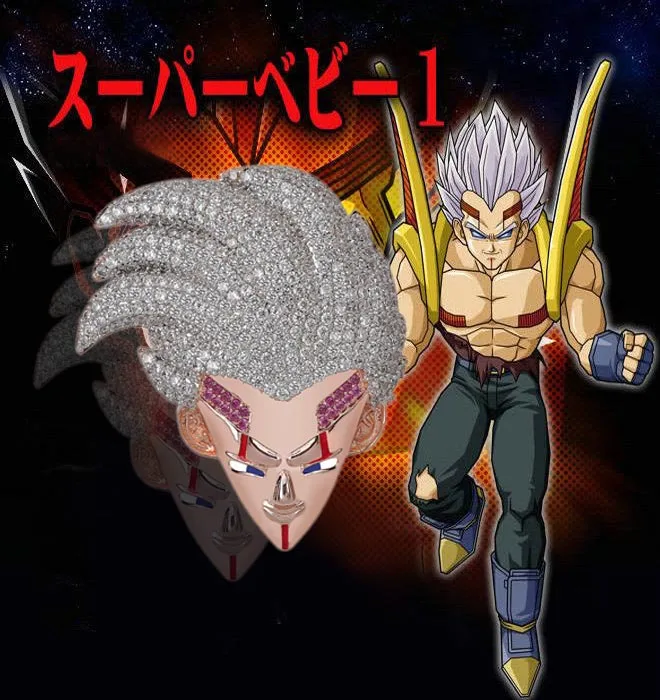 JINAO Hip Hop Jewelry Iced Out Chain Dragon Ball Super