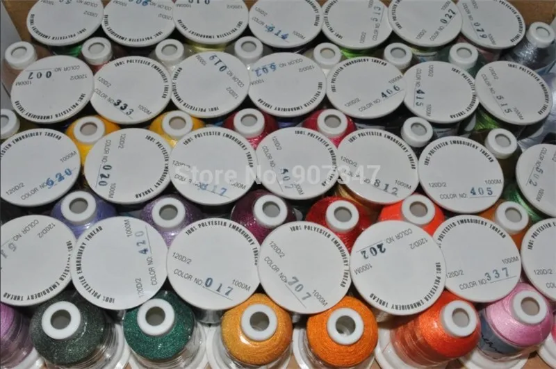 61 Brother цвета машина полиэстер вышивка нить 1000 м/конический получить 10 пластиковых бобин стиль