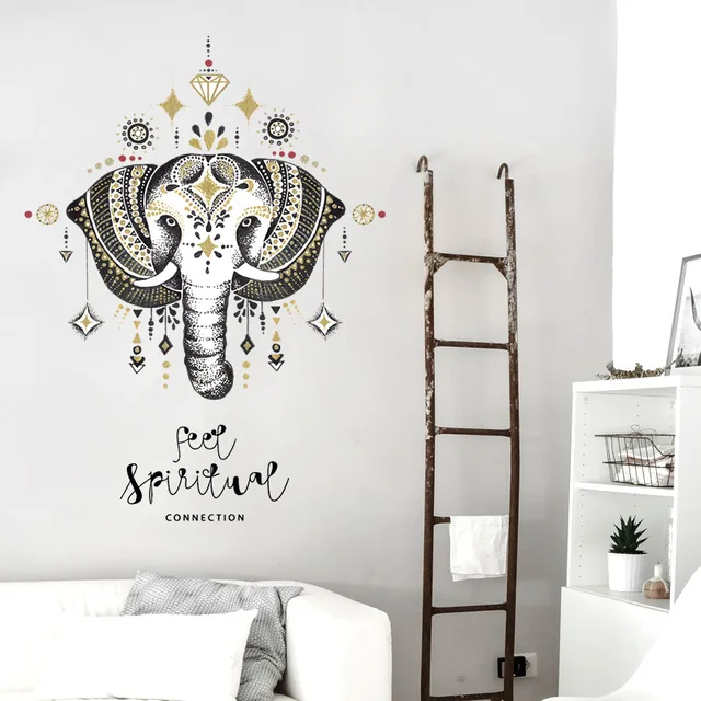 Special Price Personality elephant background wall stickers bedroom living room dining room TV background decoration waterproof wall stickers Special Price Personality elephant background wall stickers bedroom living room dining room TV background decoration waterproof wall stickers