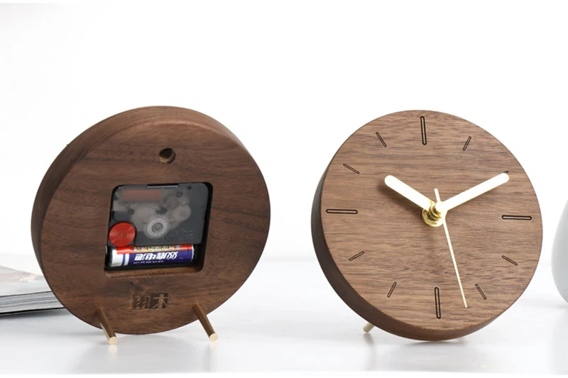vintage wooden clock clock industrial la crosse mini antique decoration reloj sobremesa moderno decoracion alarm clock batman wood clock desk (11)