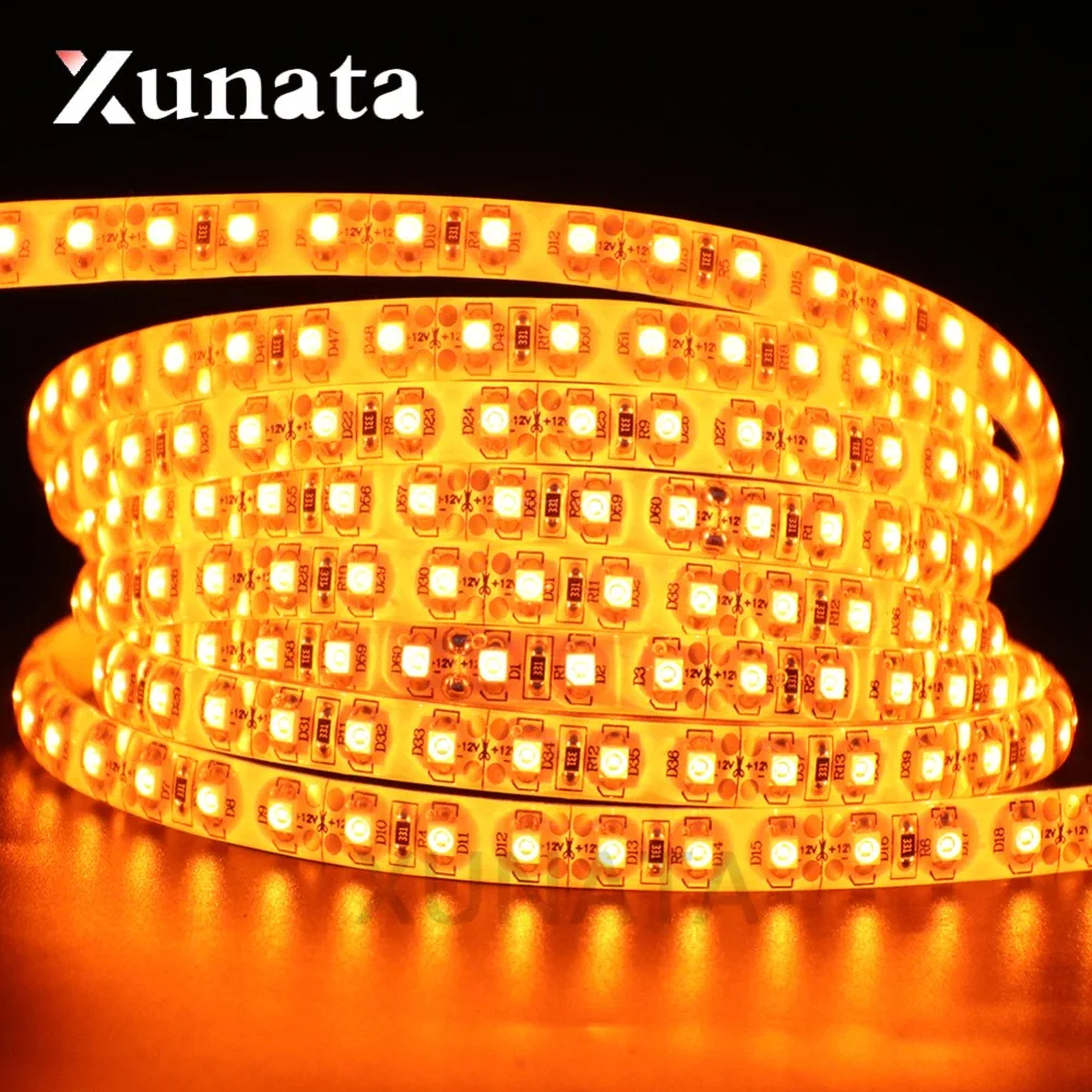 12 В постоянного тока 5050 3528 SMD Светодиодная лампа оранжевый 60 светодиодов/м 120 IP21 IP65